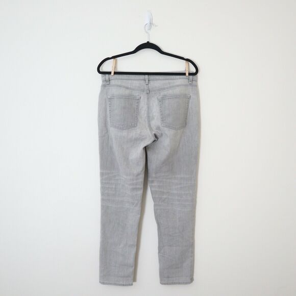 Eileen Fisher Stretch Organic Cotton Boyfriend Jeans Vintage Grey - Picture 8 of 10